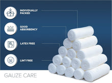 Load image into Gallery viewer, Comfortable Stretch Bandages - 72 Lint-Free Gauze Rolls for First Aid Use