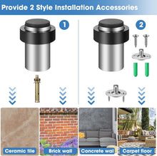 Load image into Gallery viewer, Premium 20 Pcs Silver Door Stoppers – Rubber Bumpers with Flexible Installation