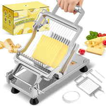 Load image into Gallery viewer, Professional Stainless Steel Cheese Slicer with Removable Blade &amp; Grip Handle
