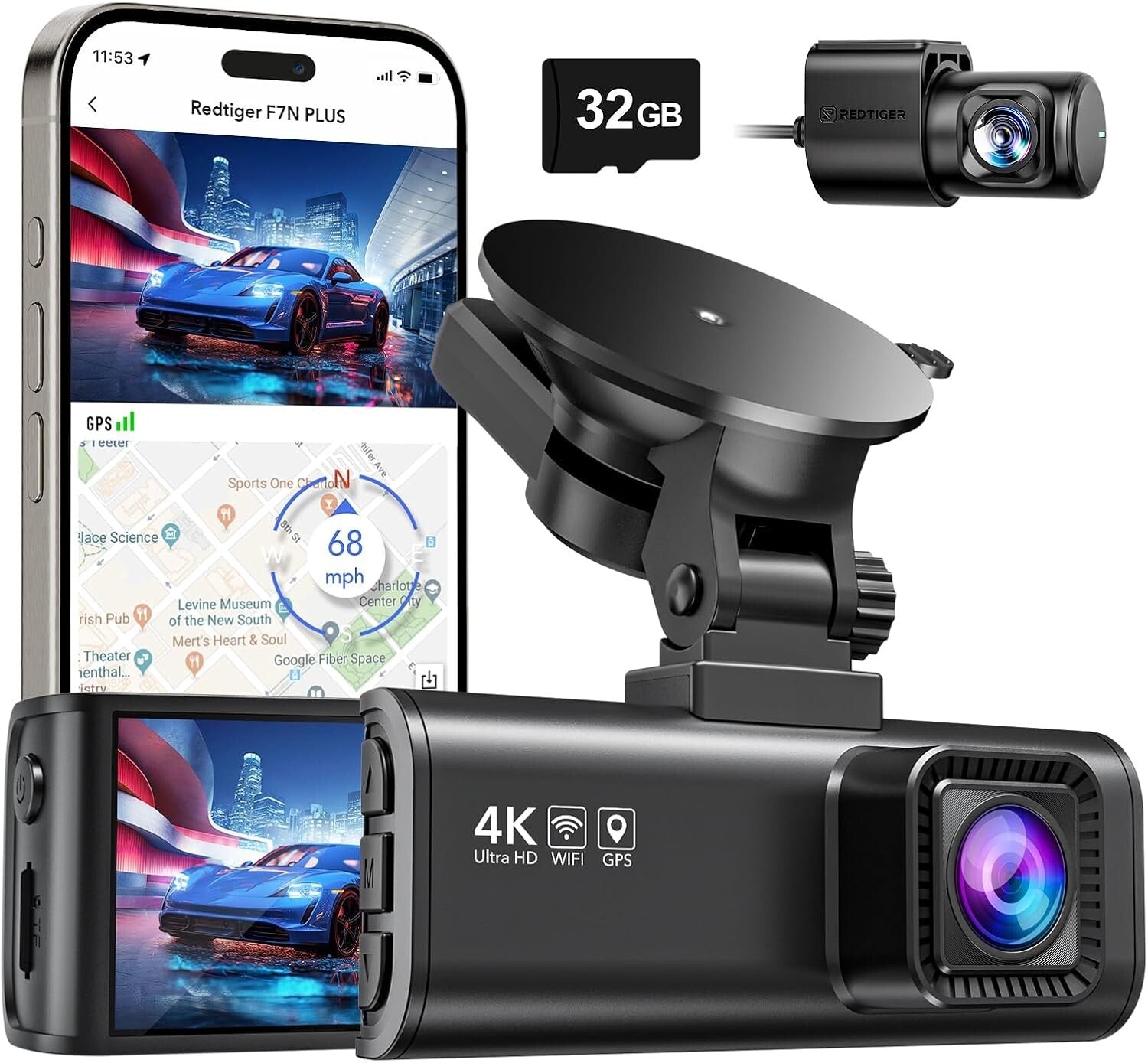 Advanced Dual Dash Cam with Parking Monitor - 24H Security & G-Sensor Alert