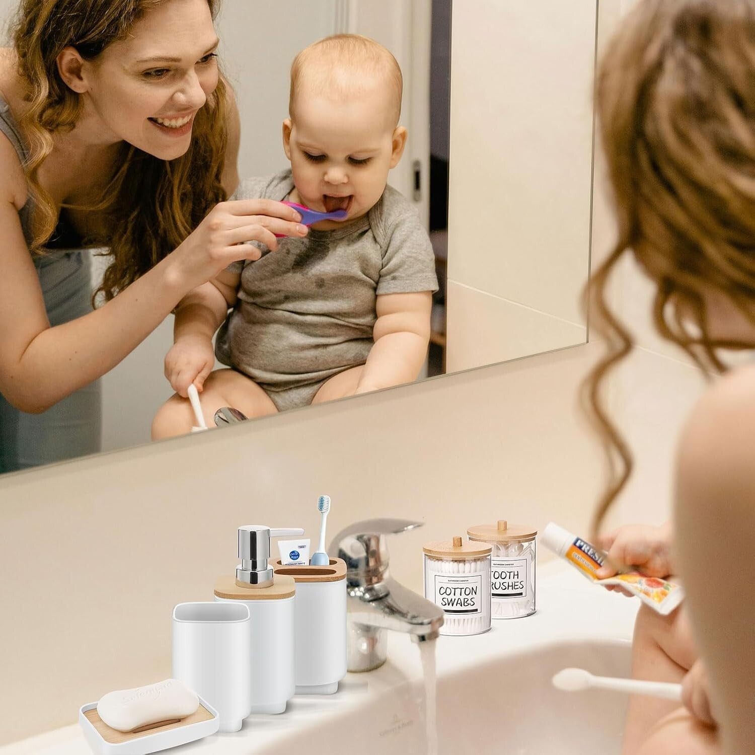 Durable Plastic 11-Piece Bathroom Accessory Set - Perfect Housewarming Gift