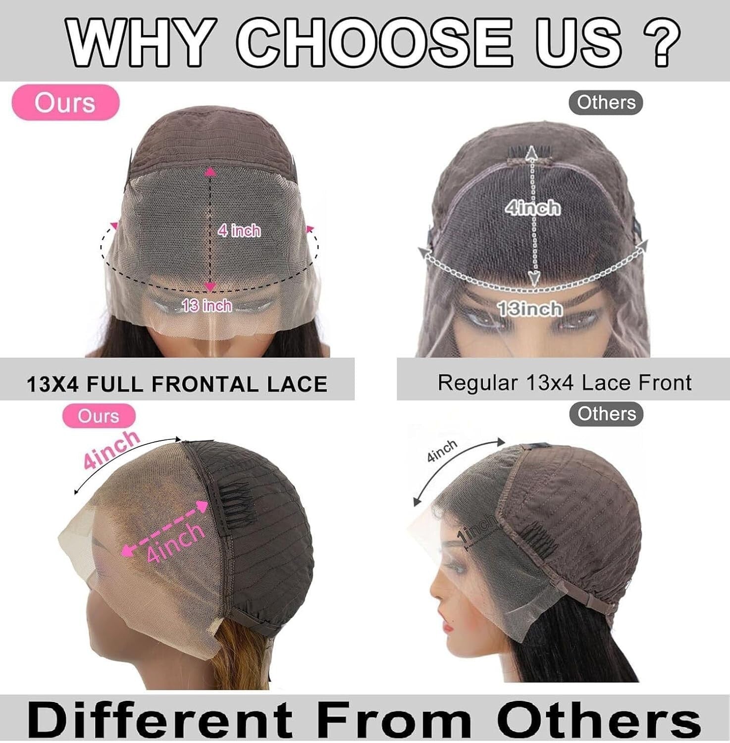 Versatile Ombre Lace Wig - 32 Inch Straight Human Hair, Glueless Cap Design