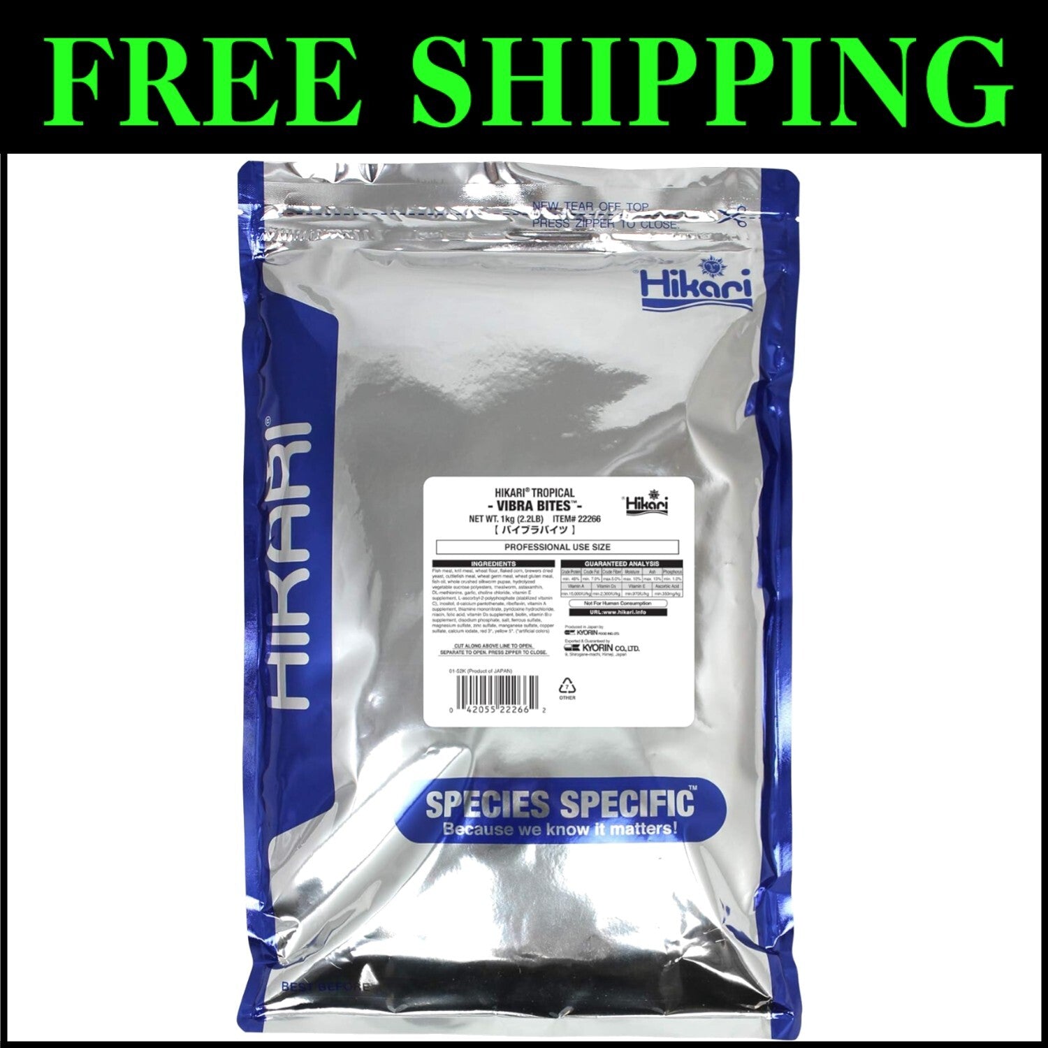 Hikari Vibra Bites 2.2 lb Tropical Fish Food - Color Enhancing & Nutritious