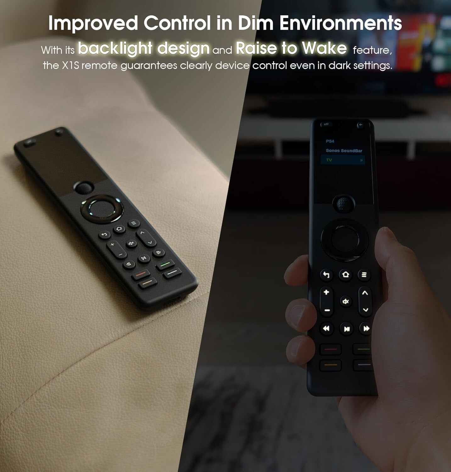 Ergonomic Smart Remote with Backlit Buttons & Hub – Ultimate Home Entertainment