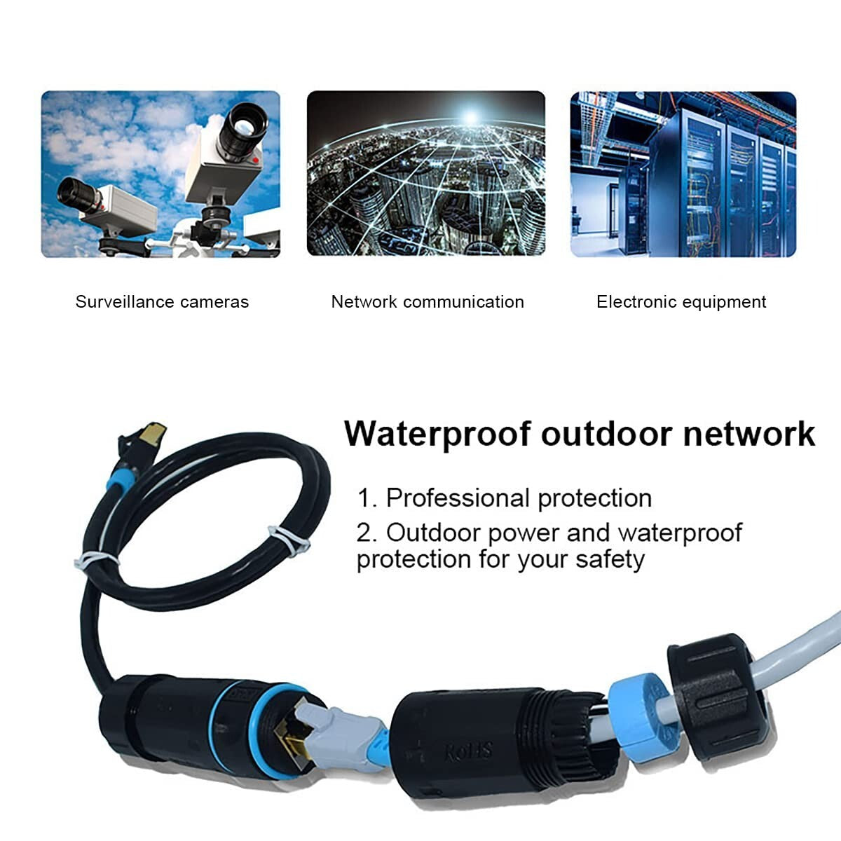 Shielded Pure Copper Ethernet Coupler - 10 Pack, Weatherproof RJ45 Connectors