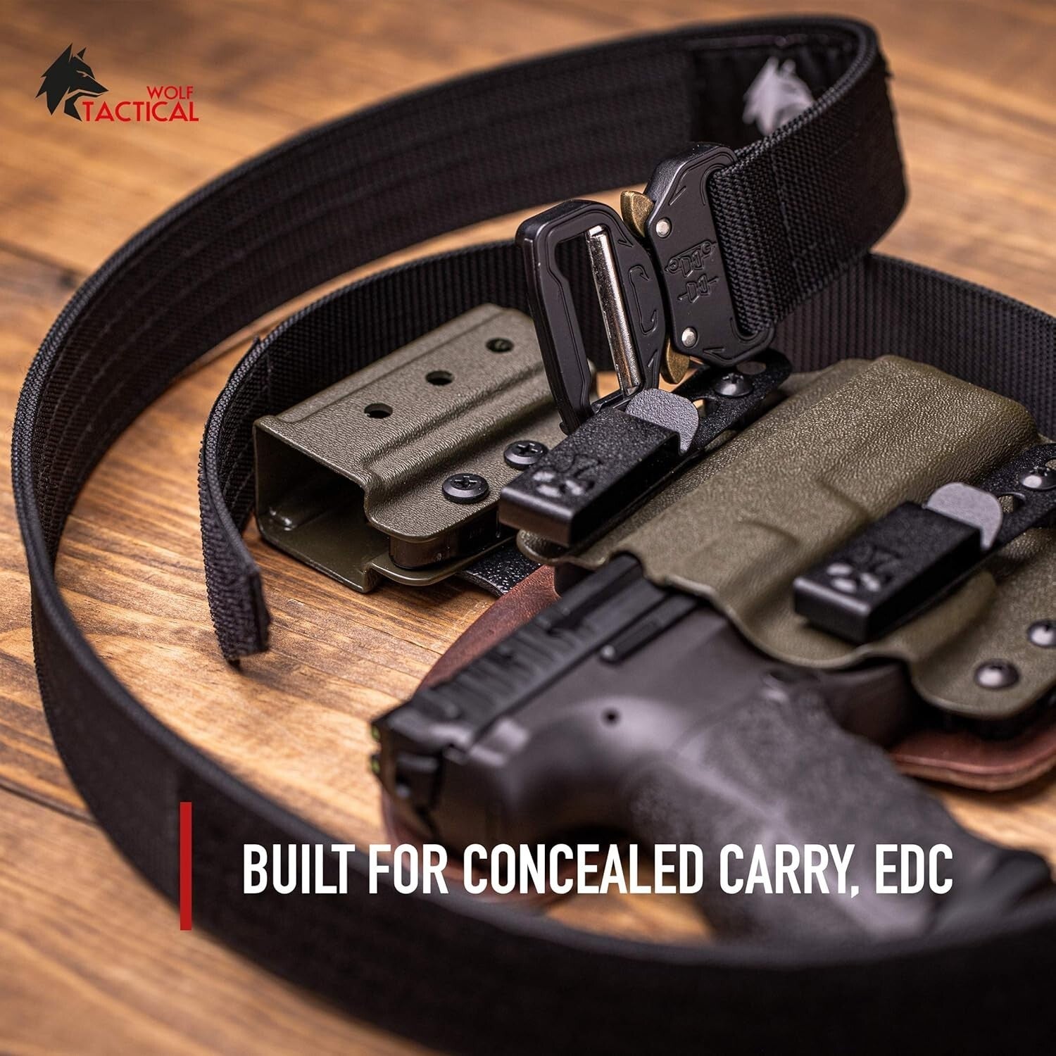 Quick-Release Tactical Gun Belt - 1.5” Rip-Resistant Nylon, Perfect for Outdoors
