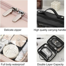 Load image into Gallery viewer, Luxury Travel Cosmetic Bag with Handheld Strap - Waterproof and Dustproof Design