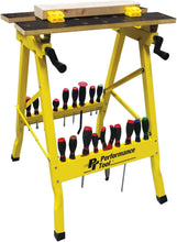 Load image into Gallery viewer, Compact Folding Workbench &amp; Vise with Printed Tabletop for Precision Tasks
