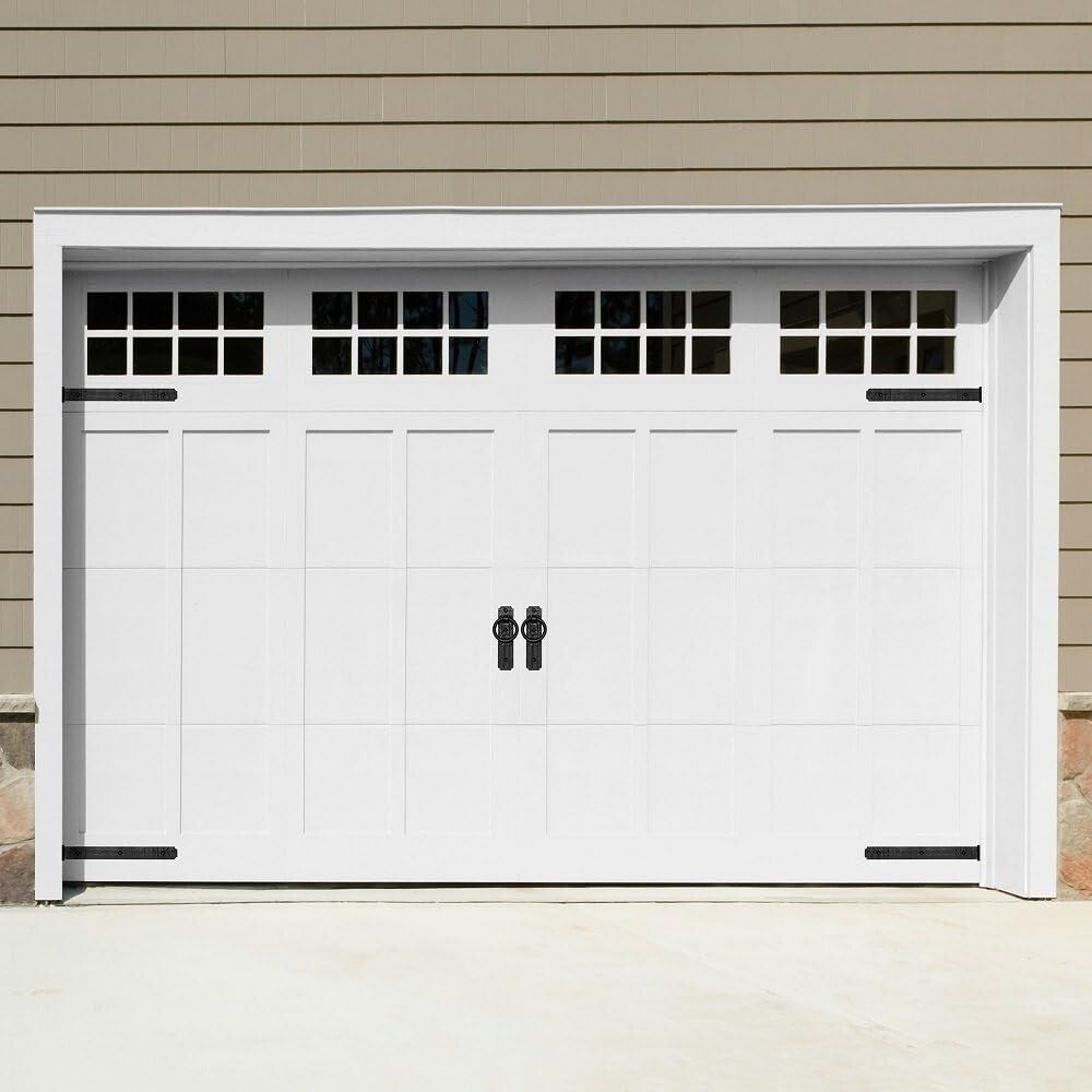 Charming Rustic 6-Piece Magnetic Garage Door Set - Assembly-Free Solution