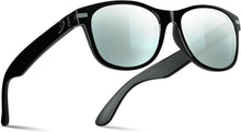 Load image into Gallery viewer, Luxury Polarized Sun Protection: B8132 Black/Silver UV-Blocking Glass Sunglasses