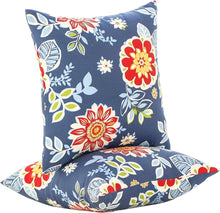 Load image into Gallery viewer, Vibrant 2-Pack 18-Inch Water-Resistant Floral Pillows for Cozy Outdoor Living