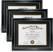 Load image into Gallery viewer, Versatile 3-Pack of Black Frames with Silver Beaded Design for All Occasions