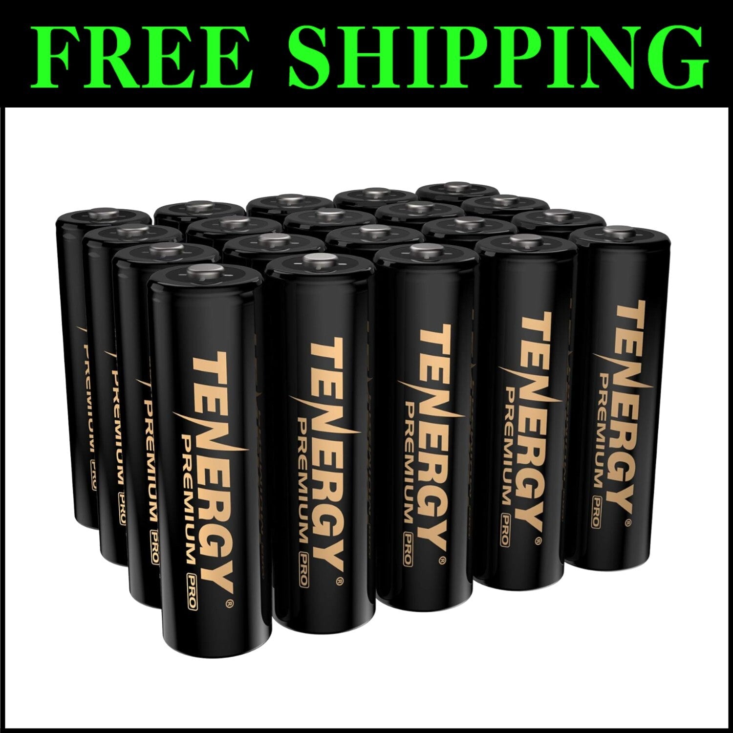 Premium PRO Rechargeable AA Batteries 2800mAh - 20 Pack for Eco-Friendly Power