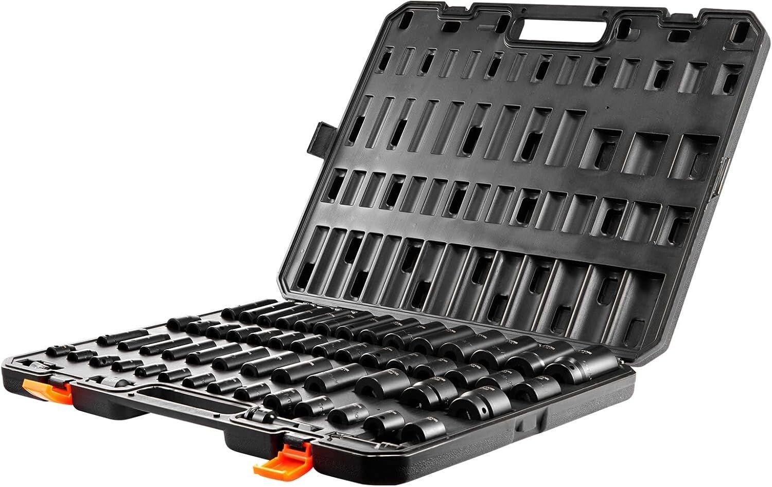 Comprehensive 59 Piece Socket Set - SAE & Metric Impact Tools, Easy Storage Case