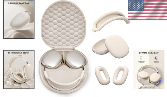 Shockproof Slimline Travel Case for AirPods Max – Honeycomb Protection Included