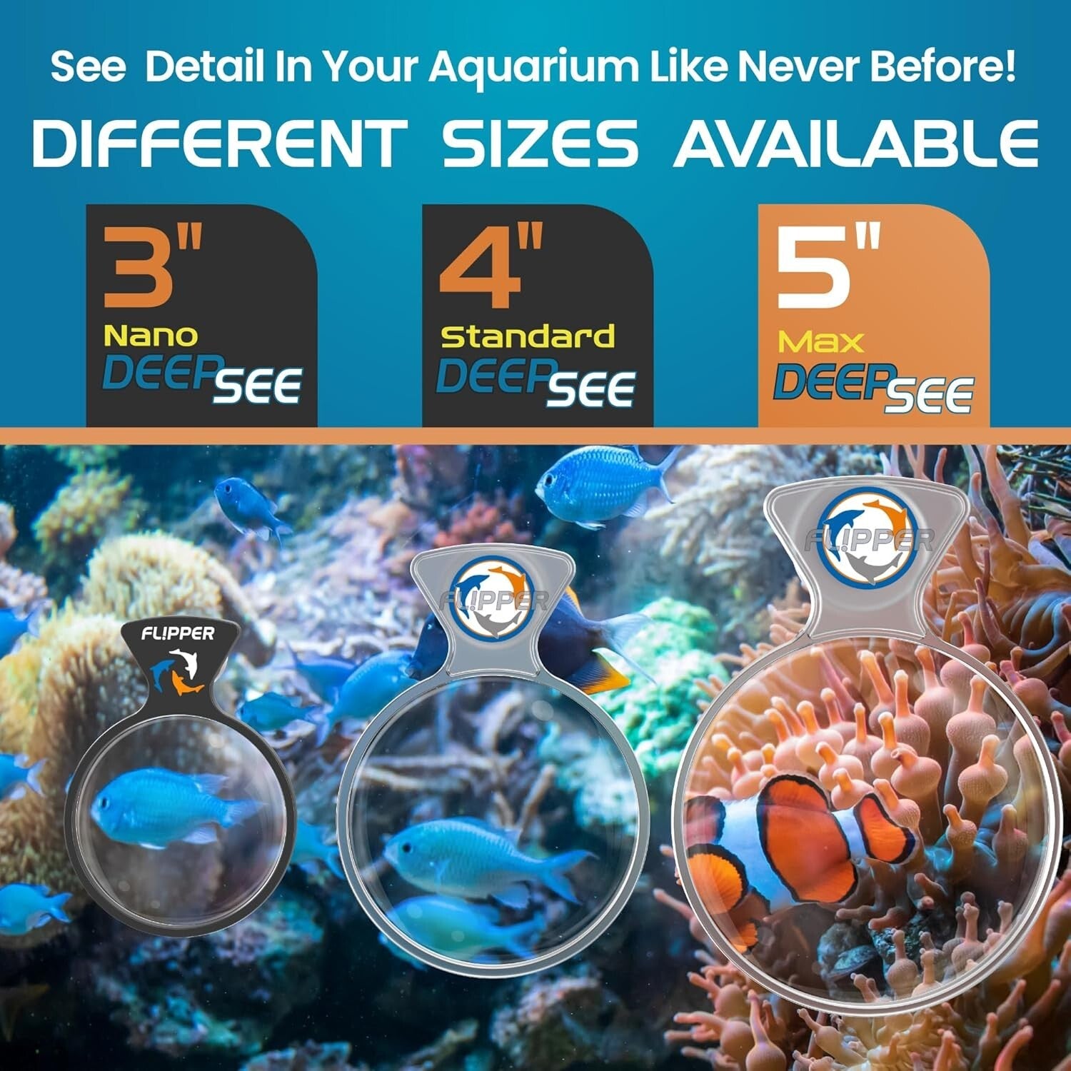 Lightweight 5" Aquarium Magnifying Glass - Ideal for Underwater Videography