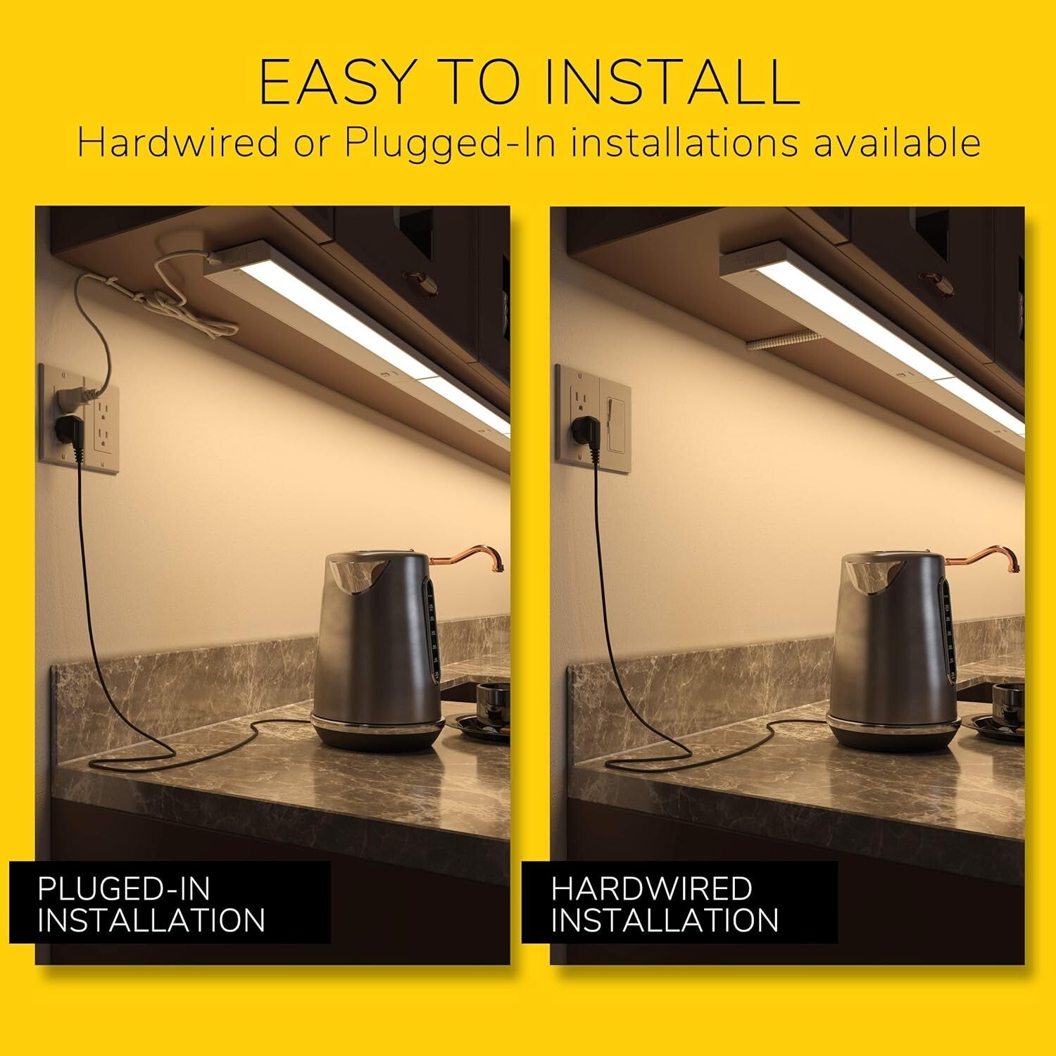 24-Inch Dimmable LED Under Cabinet Lighting in Bronze with 3 Color Settings