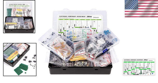 Complete 2200-Piece Electronics Assortment - Ideal for Hobbyists & Professionals