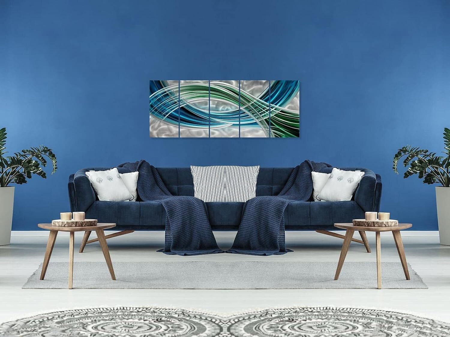 Abstract 3D Metal Wall Art – Lightweight, Waterproof & Easy to Hang Décor