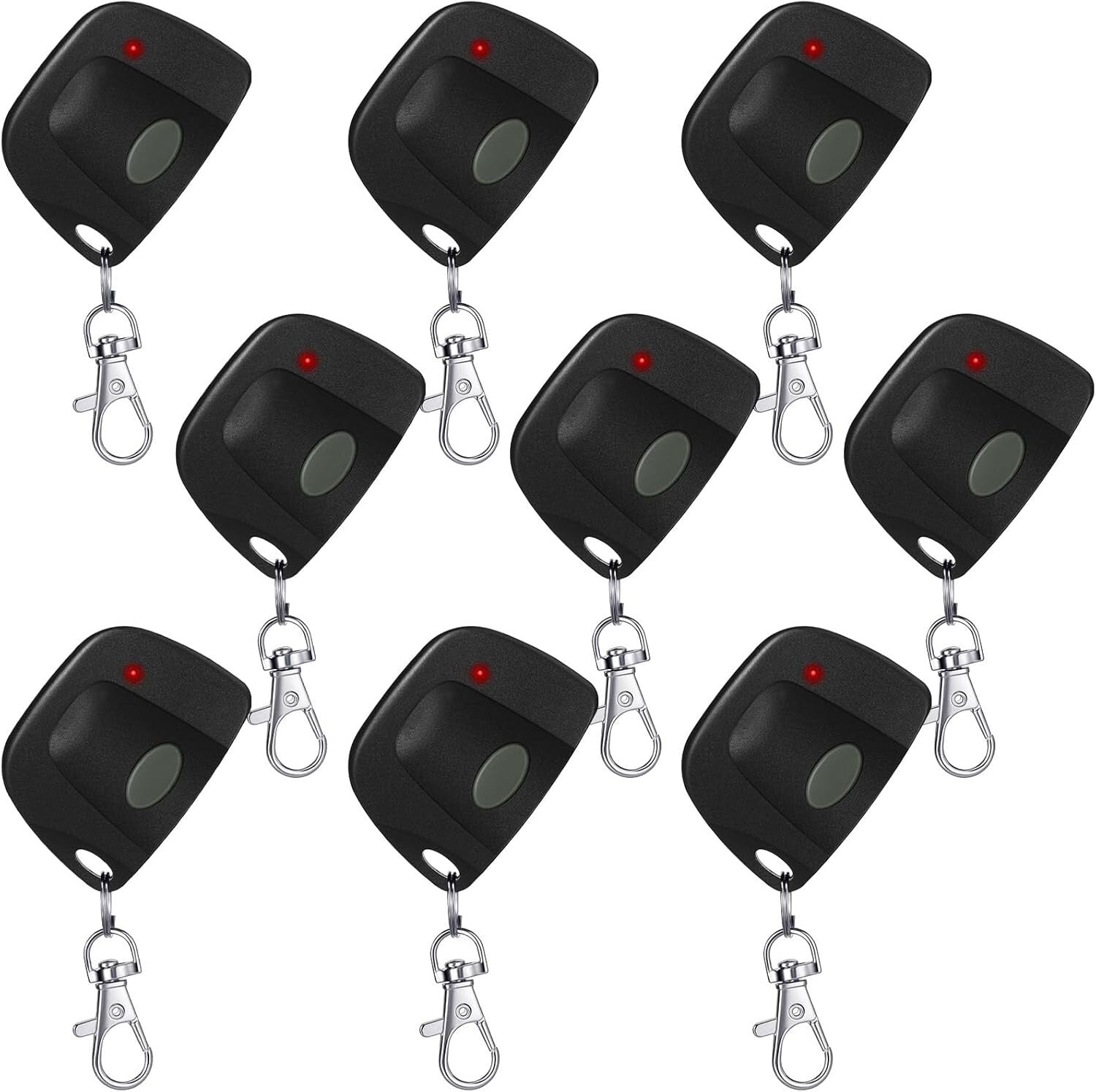 9-Pack Garage Door Remote Compatible with Linear Multicode 300MHz - Ergonomic