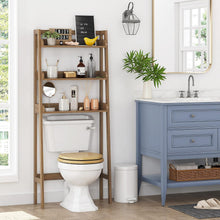Load image into Gallery viewer, Durable 3-Tier Over Toilet Shelf - Engineered Wood Bathroom Storage Solution