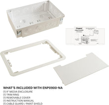 Load image into Gallery viewer, 9 Inch In-Wall Enclosure for TVs - Matte White Dual-Purpose Media Storage Box