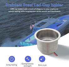 Load image into Gallery viewer, Premium 4Pcs LED Drink Holders with Drain - Perfect for Boats, RVs, and Trucks