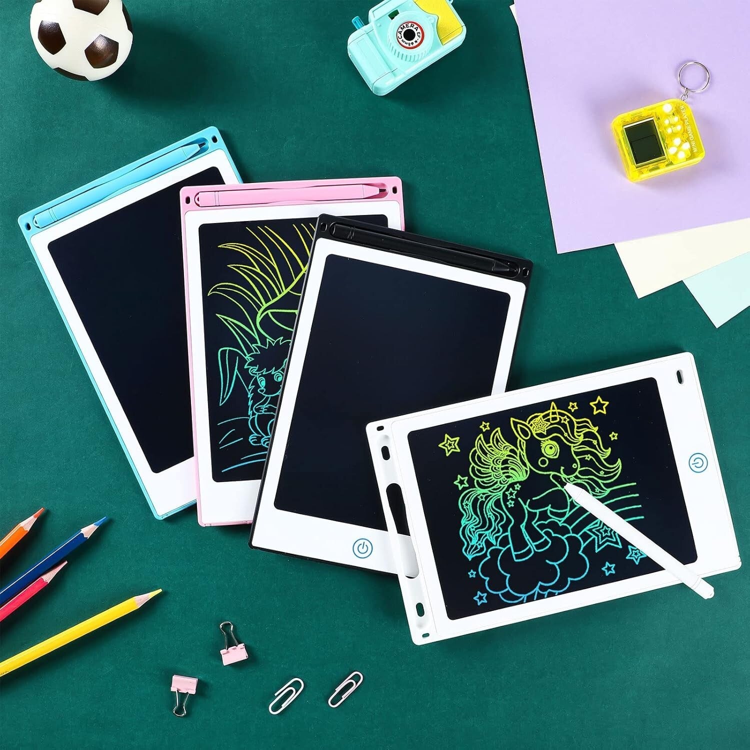 Eye-Protecting Writing Tablets for Kids - Colorful 8.5 Inch LCD Doodle Boards