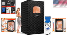 Load image into Gallery viewer, Portable Steam Sauna Box - Upgraded Home Relaxation &amp; Detox Solution 2.6'x2.6'