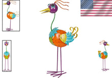 Load image into Gallery viewer, Vibrant 21" Metal Rainbow Bird Decor - Stunning Outdoor Garden Statue
