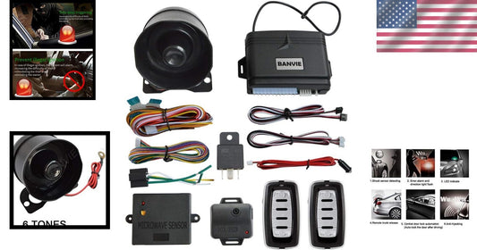 Advanced Car Alarm with Shock Sensor, Microwave Detection & Remote Control