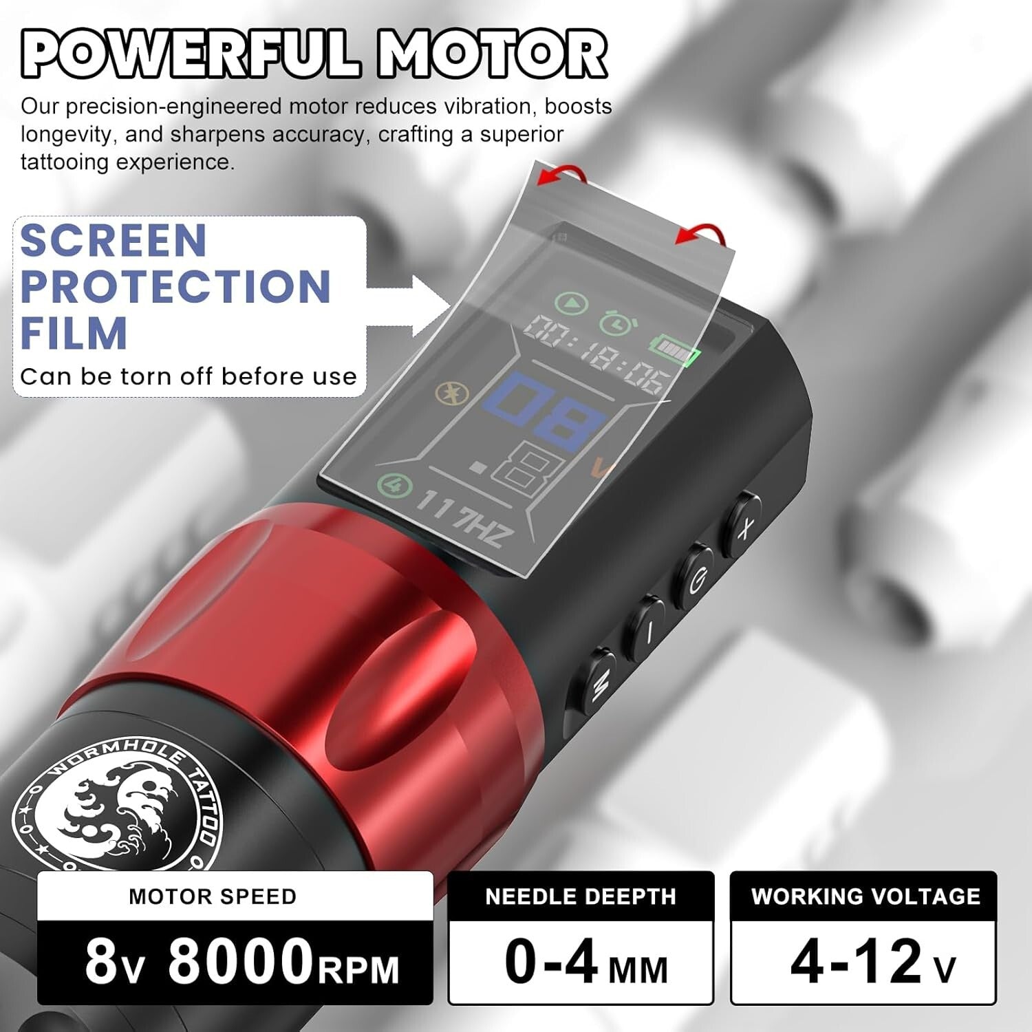 Wireless Tattoo Machine Kit with Battery - Complete Cordless Tattoo Pen Solution