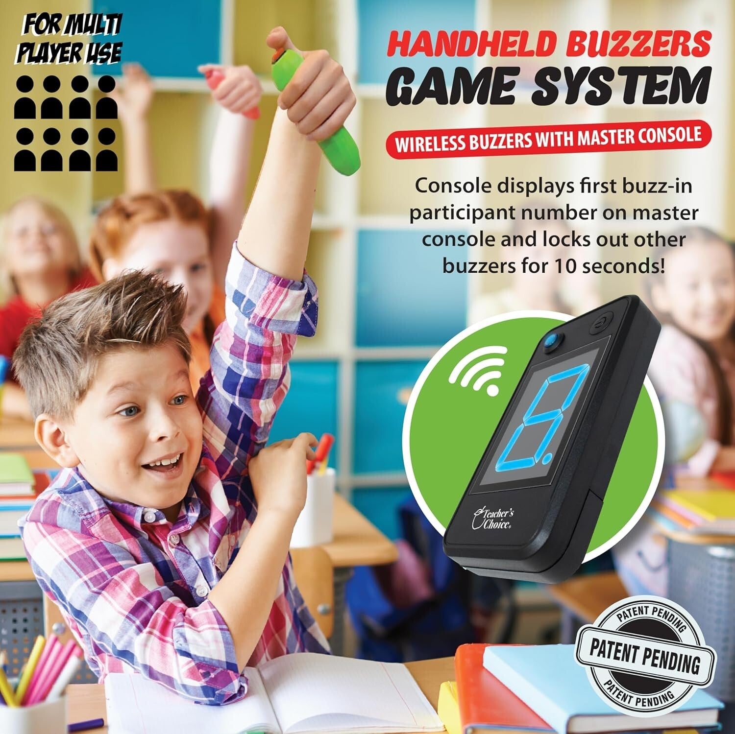 Fast-Action Game Show Experience: 8-Player Wireless Buzzer Console - Ages 12-103