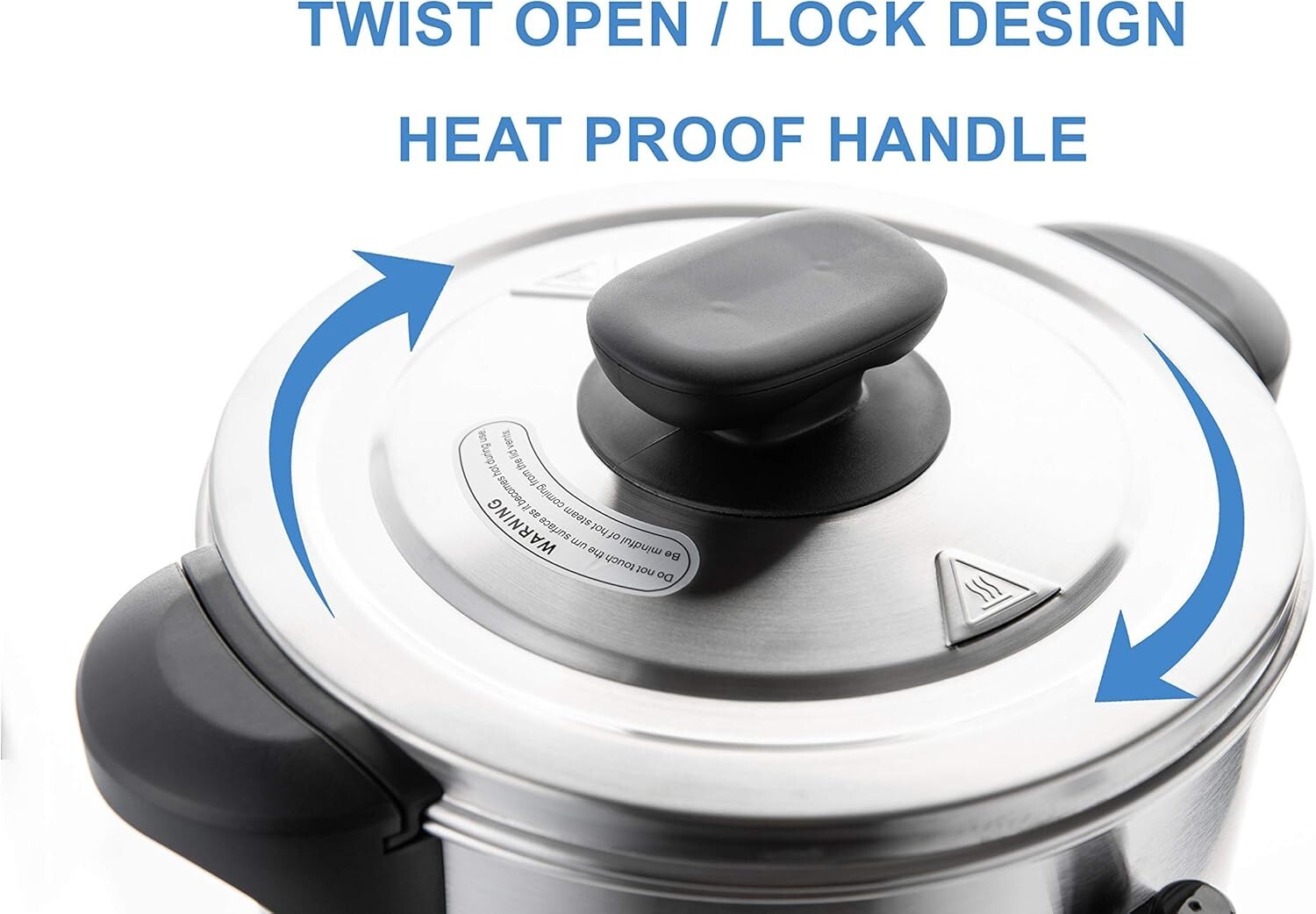 Elegant Metallic 100-Cup Percolator with Heat Indicator - Perfect for Events