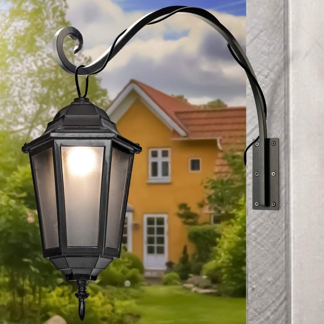 Durable 22-Inch Heavy Duty Wrought Iron Plant Hanger for Garden Elegance