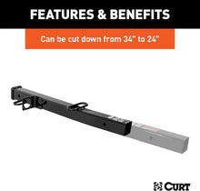 Load image into Gallery viewer, Adjustable 2-1/2 to 2-In Hitch Adapter, 34-inch Extension, Durable Carbon Steel