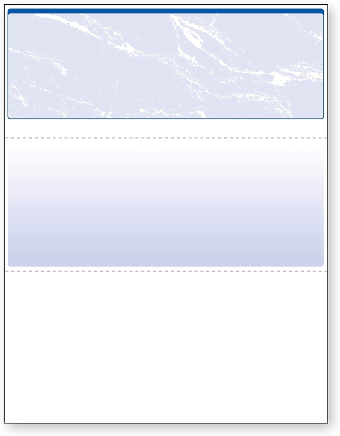 Eco-Friendly 24 lb Blue Marble Top Checks - 2500 Sheets with Anti-Fraud Features