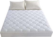 Load image into Gallery viewer, King Size Quilted Mattress Pad - Breathable, Machine Washable with Deep Pocket