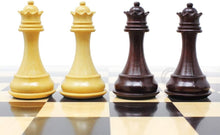 Load image into Gallery viewer, Deluxe Rosewood &amp; Boxwood Chess Pieces - 4" King with Velvet Pouch Included