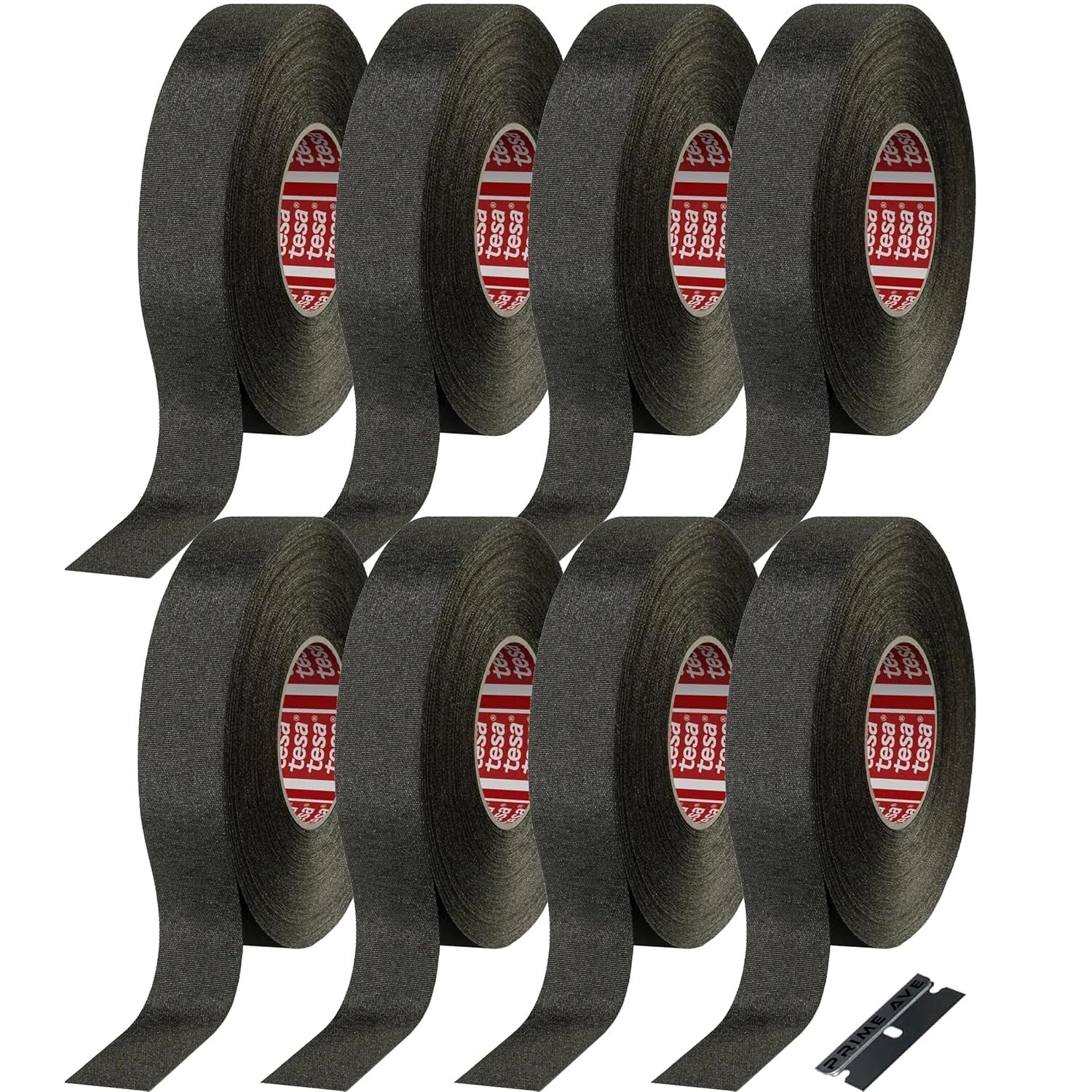 Razor + 8 Rolls of Tesa High Heat Electrical Tape - Superior Wire Protection