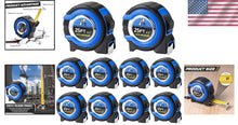 Load image into Gallery viewer, Retractable Measuring Tape 10-Pack – 25ft Steel Blades with Easy-Read Design