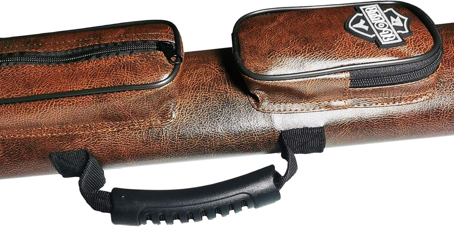 Lightweight Adjustable Billiard Cue Carrying Case for 2 Cues - Stylish Storage