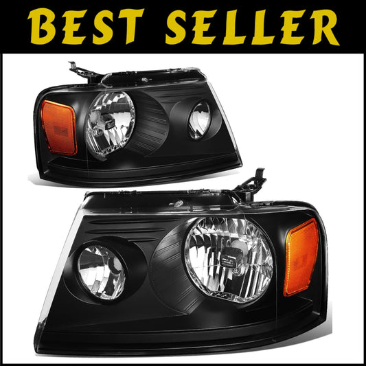 Plug-n-Play Reflector Beam Headlights for F150 2004-2008, Mark LT 2006-2008