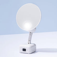 Load image into Gallery viewer, Portable 15x Magnification LED Mirror in Dove White - Ideal for Home and Travel