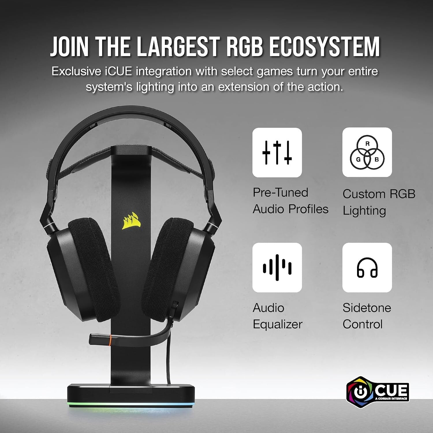 Wireless Performance with HS80 RGB Gaming Headset, Touch Control & Comfort Fit