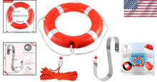 Load image into Gallery viewer, Portable Life Ring for Boating 23" with 50ft Lifesaving Rope - Safety First