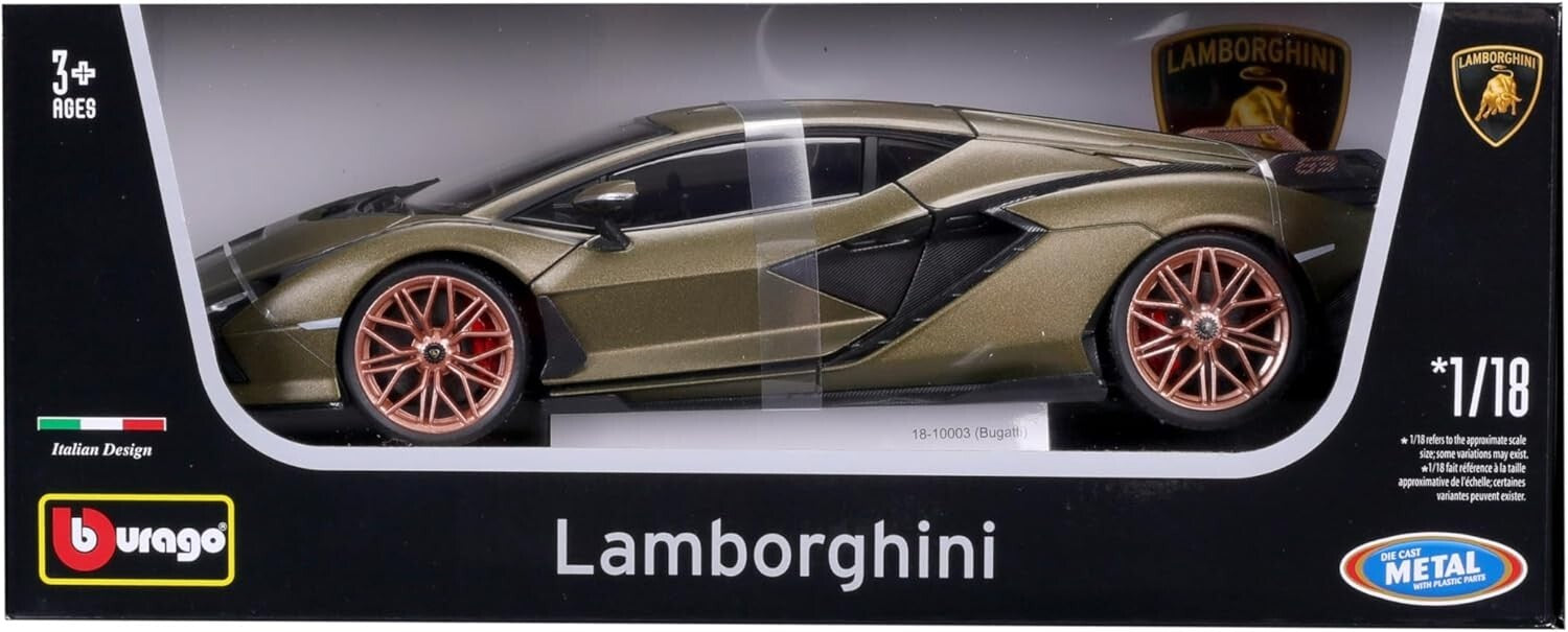 Exquisite Green Lamborghini Sián Die-Cast Model - 1:18 Collector's Edition
