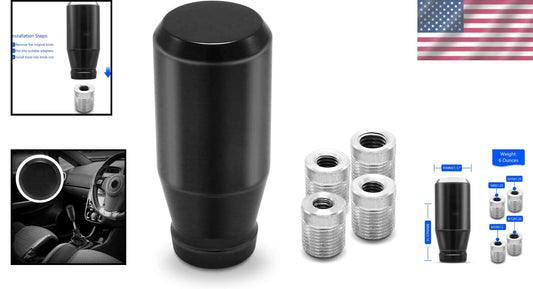 Universal Weighted Gear Shifter Shift Knobs with 4 Adapters - Enhance Your Drive