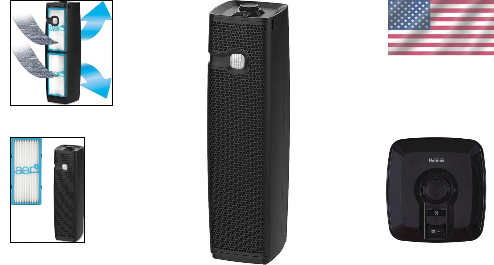 Elegant Tower HEPA Air Purifier with Visipure Filter - 2 Micron Dust Capture