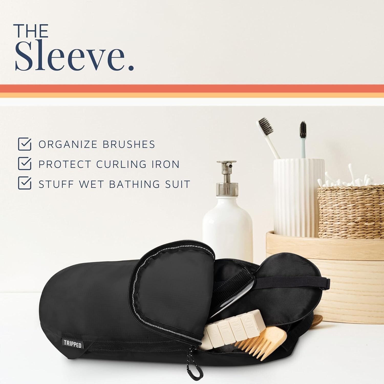 Customizable Hanging Toiletry Bag Set with Clear TSA Bags - Perfect for Travel